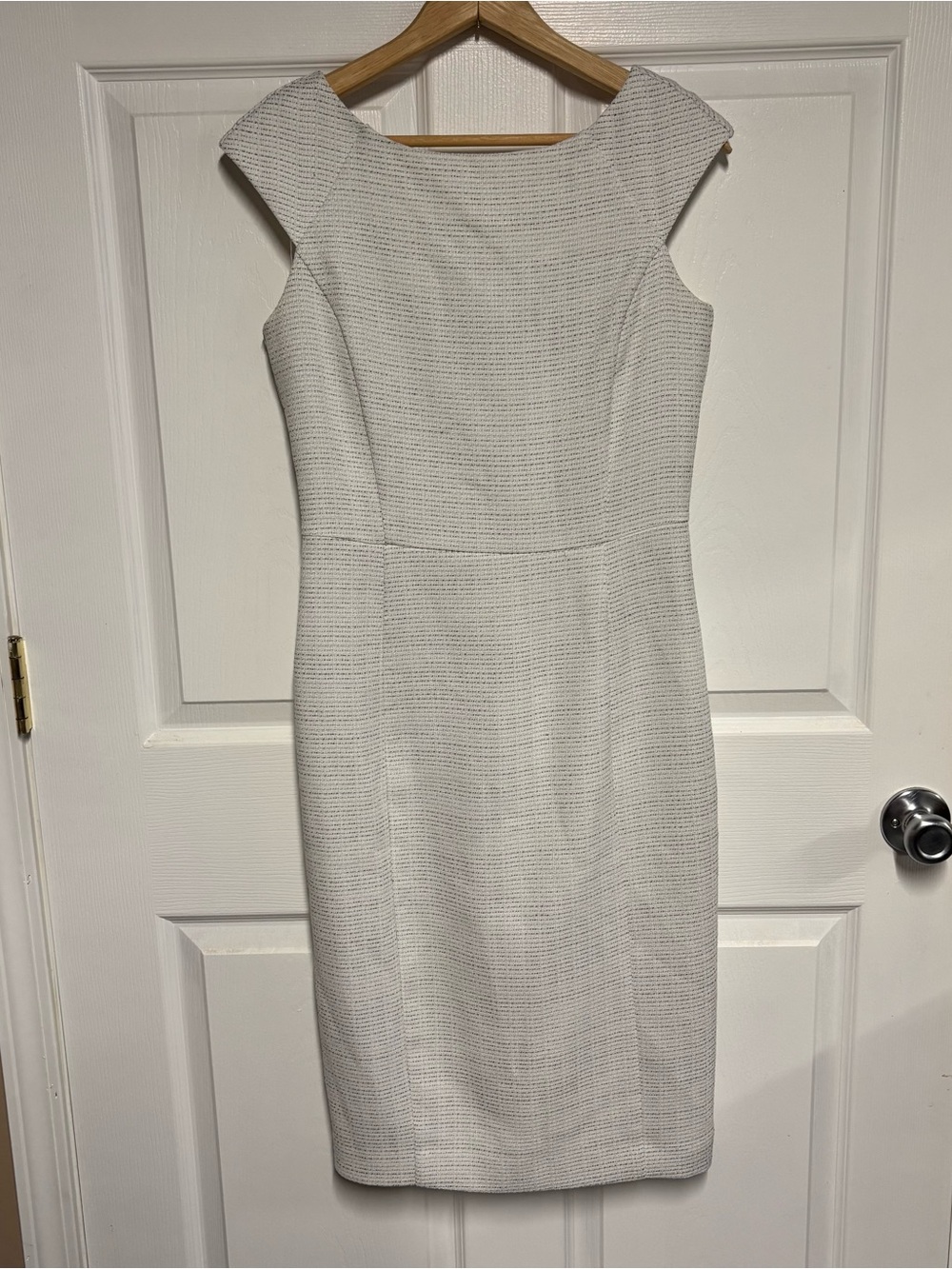Banana Republic Textured Ivory Sheath Dress
